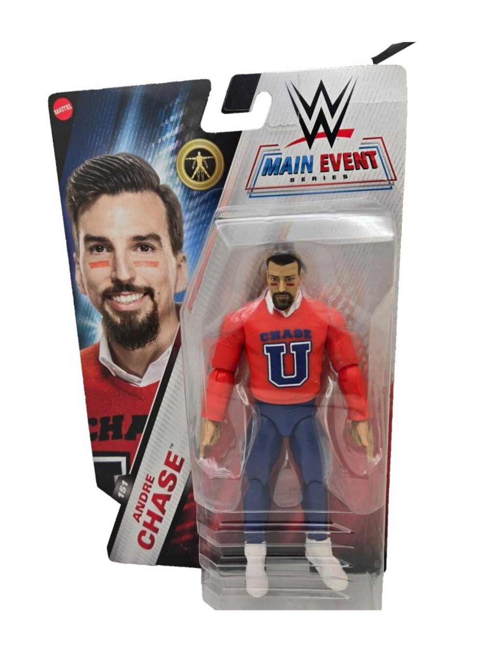 WWE Mattel Main Event Andre Chase Action Figure 6 Inch Wrestling Collectible New